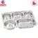 ThaiBULL, food tray, stainless steel tray, 5 holes with stainless steel lid TBSS-5L (Stainless Stell 304)