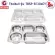 ThaiBULL Stainless Steel Stainless Steel Tray, 5 hole tray tray with Food Tray (Stainless Stell 304) TBSS-5E304CY