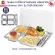 Stainless steel tray, food tray, school tray, ThaiBULL Hospital tray TBSP-5EN304CY With plastic lid PP Food Tray