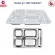 Stainless steel tray, food tray, school tray, ThaiBULL Hospital tray TBSP-5EN304CY With plastic lid PP Food Tray