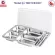 Stainless steel tray, food tray, school tray, ThaiBULL Hospital tray TBSP-5EN304CY With plastic lid PP Food Tray