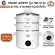 HOUSE WORTH หม้อนึ่งไฟฟ้า หม้อนึ่ง หม้อต้มไฟฟ้า Electric Steamer 3 ชั้น 2 ลิตร รุ่น HW-ST2L(White)