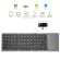 Becao Mini Foldable Keyboard Bluetooth คีย์บอร์ดไร้สายแบบพับได้พร้อมทัชแพดสำหรับ Windows, Android, Ios Tablet Ipad Phone