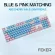 Feker 111 Keys Pinkblue Matching Keycap Oem Profile Abs Backlit Transparent Pbt Keycaps For Mechanical Keyboard