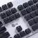 Black Low Profile Keycaps for Mechanical Keyboard Crystal Edge Black with Key Caps Puller Hard Plastic 104 Keys US Layout