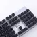 Black Low Profile Keycaps for Mechanical Keyboard Crystal Edge Black with Key Caps Puller Hard Plastic 104 Keys US Layout