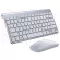 Xukinroy 2.4g Wireless Keyboard and Mouse Mini Multimedia Keyboard Mouse Combo Set for Notebook Lap Mac Desk PC TV Office