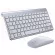 Xukinroy 2.4g Wireless Keyboard And Mouse Mini Multimedia Keyboard Mouse Combo Set For Notebook Lap Mac Desk Pc Tv Office