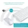 Mini Wireless Rechargeable Keyboard Mouse SLIM USB Waterproof 2.4g for Mac Apple Notebook Lap Desk Computer 1200 DPI