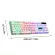 Glowing Keyboard with Round Keycaps for PC/Lap Retro Gaming Backlit Keyboard for Computer Gamers