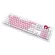 Double-Shot Injection 104 Keys PBT Keycaps Pink White Color Keycaps for Mechanical Keyboard