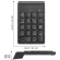 Wireless Numeric Keypad 18 Keys Numpad with 2.4g Mini USB Receiver Number Pad for Lap Notebook Desk