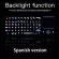 MRSVI Spanish Keyboard Mini Wireless A8 Backlit with Laser Pointer 2.4GHz Air Mouse with Touchpad Remote Control Android TV Box