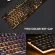 GK50 Wired Mechanical Gaming Keyboard Floating Cap Waterproof Rainbow Backlight USB 104 Keycaps Computer Game Keyboards