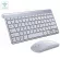 Mini Wireless Keyboard and Mouse Protable Mini Keyboard Mouse Combo Set for Desk PC Computer Smart TV Notebook Lap 2.4G