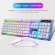 G21b Wired Gaming Keyboard Mechanical Feeling Backlit Keyboards Mouse Set 104 Keycaps Keyboard Waterproof Computer Game Keyboard