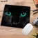 Mairuige Big Cat Green Eyes Cat Face Gamer Play Mat Mousepad Design Pattern Computer Mousemat Gaming Mouse Pad 22x18cm