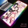 Mrgbest Rgb Mouse Pad Sexy Girl Anime Demon Slayer Kimetsu No Yaiba Led Mousepad With Backlight For Keyboard Desk Mat Mause