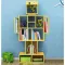 Children's bookshelf The robot shape is made of authentic wood, wooden bookshelf, storage shelf.