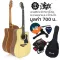 Hun 3SD กีตาร์โปร่ง 41 นิ้ว คอเว้า ไม้ท็อปโซลิดสปรูซ/ไม้ซาเปล + ใช้สาย D'Addario **ลูกบิดแบบโครเมียมมีฝาครอบ** + SET 4