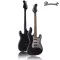 PARAMOUNT Electric guitar HSS STRAT Piccard, Aluminum Est-BKM coated ** use D'Addario **