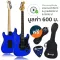 SQOE Electric guitar Strat 22 Fret Ham H-H Model SEST210 Blue Metallic + Free Car Rock & Bag & Jack Strap & Picky Guitar