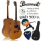 Paramount 38DJR-1 กีตาร์โปร่งไฟฟ้า 38 นิ้ว ทรง Taylor มีเครื่องตั้งสายในตัว ไม้มะฮอกกานี + แถมฟรีกระเป๋า & คาโป้ & ปิ๊ก