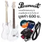 PARAMOUNT PE100 Electric guitar Strat 22 Freck White Pickle Linkle Coil + SET 2 ** Beginner electric guitar sells **