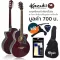 KAZUKI 39 -inch Guitar, OM shape, KZ39C, red wine color + free guitar bag & guitar wipe & guitar towel &
