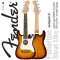 Fender® Fullerton Strat Uke อูคูเลเล่ อูคูเลเล่ไฟฟ้า ไซส์ Concert ทรง Strat 19 เฟรต ไม้สปรูช หย่องกระดูก เครื่องตั้งสายในตัว ** ประกันศูนย์ 1 ปี **