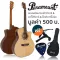 PARAMOUNT QAG501E 41 -inch electric guitar, Taylor shape, top -tops, top -coated, tuner, built -in tuner + free guitar bag & kapo & pick