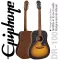 Epiphone® DR-100 กีตาร์โปร่ง 41 นิ้ว ทรง Dreadnought ไม้สปรูซคัดอย่างดี/มะฮอกกานี เคลือบเงา ** ใช้สาย D'Addario® **