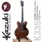 Kazuki K335 กีตาร์ไฟฟ้า ทรง Semi Hollow 22 เฟรต บอดี้ไม้เปิ้ล คอเมเปิ้ล เคลือบด้าน เหมาะกับเพลงแนวแจ๊ส/บลูส์/อคูสติค