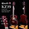 Kazuki KZ39 Acoustic Guitar กีตาร์โปร่ง 39 นิ้ว ทรง Auditorium ไม้เบสวู้ด เคลือบเงา  ** กีตาร์โปร่งมือใหม่ **