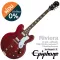 Epiphone® Riviera กีตาร์ไฟฟ้า ทรง Semi Hollow ยุคปี 60s 22 เฟรต ไม้เมเปิ้ล/มะฮอกกานี ปิ๊กอัพ Epiphone PRO Mini Humbucker