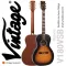 Vintage V180VSB Historic Series กีตาร์โปร่ง ทรง Parlor ไม้สปรูซ คอไม้มะฮอกกานี อินเลย์บล็อคสีขาว สี Vintage Sunburst
