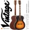 Vintage V160VSB Historic Series กีตาร์โปร่ง ทรง Orchestra ไม้สปรูซ คอไม้มะฮอกกานี อินเลย์บล็อคสีขาว สี Vintage Sunburst