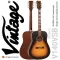 Vintage V140VSB Historic Series กีตาร์โปร่ง ทรง Dreadnought ไม้สปรูซ คอไม้มะฮอกกานี อินเลย์บล็อคสีขาว สี Vintage Sunburst