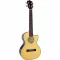 Lanikai Ukulele Electric Tenor Solid Spruce + Aquila Nylgut S-TEQ Tenor Acoustic Electric Ukulele