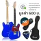 SQOE Electric guitar 22 Freat model Setl300 Blue Metallic + Free Bag & Jack & Pick guitar