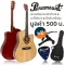 PARAMOUNT QAG412 41 inch guitar, concave neck, spruce/linden coated + free guitar bag & kapok ** Ki Ta