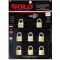 Solo key, key system, 4507N 35 mm 8 balls per set