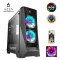 AZZA ATX Mid Tower Tempered Glass ARGB Gaming Case Chroma 410B with RF Remote – Black