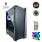 AZZA ATX Mid Tower Tempered Glass ARGB Gaming Case Apollo 430B DF2 with RF Remote – Black