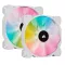 Case Fan Case Case CORSAIR ICUE SP140 RGB Elite White Dual Pack with Lighting Node Co-9050139-WW