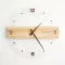 นอร์ดิกที่เรียบง่ายไม้เนื้อแข็งแก้วอะคริลินาฬิกาแขวนบ้านห้องนั่งเล่นนาฬิกาแขวนผนังนาฬิกาตกแต่ง TH34041