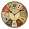 สไตล์ยุโรปที่เรียบง่ายนาฬิกาแขวนย้อนยุคสร้างสรรค์นาฬิกาปลุกรอบไม้ปิดเสียงนาฬิกาแขวน 12นิ้ว TH34070