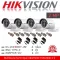 HIKVISION ชุดกล้องวงจรปิด 2MP ชุด 4 กล้อง กล้อง DS-2CE16D0T-IRF *4 3.6 mm + Adapter12V *4 + BNC Type-F *8 ตัว