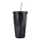 500ml Stainless Steel Tumbler Straw Hot And Cold Double Wall Drinking Cups Coffee Mugs Irregular Diamond With Lid