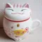 1PC Traditional China Creative Plutus Cat Lid Office Lucky Cup Drinkware S NL 002